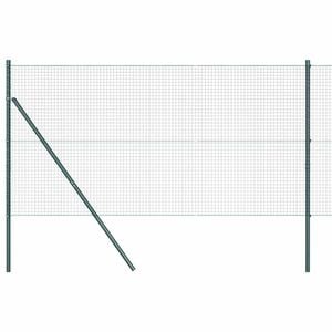 vidaXL Ground Fix Welded Wire Fence 10 x 1.4 m PVC-Coated Steel Green