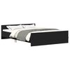 vidaXL Bed Frame without Mattress Black 135x190 cm