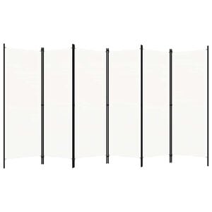 vidaXL 6-Panel Room Divider White 300x180 cm