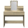 vidaXL Dressing Table with LED Sonoma Oak 100x40x130 cm