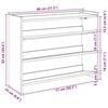 vidaXL Shoe Rack Smoked Oak 80x25x62 cm Engineered Wood
