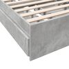 vidaXL Bed Frame with Drawers without Mattress Concrete Grey 75x190 cm Small Single