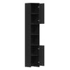 vidaXL Bathroom Cabinet Black 30x30x183.5 cm Engineered Wood