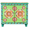vidaXL Hand Painted Sideboard Multicolour 70x35x60 cm Solid Mango Wood