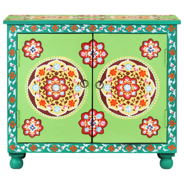 vidaXL Hand Painted Sideboard Multicolour 70x35x60 cm Solid Mango Wood