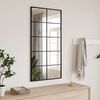 vidaXL Wall Mirror Black 50x100 cm Rectangle Iron