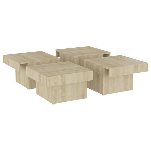 vidaXL Coffee Table Sonoma Oak 90x90x28 cm Engineered Wood
