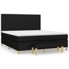 vidaXL Box Spring Bed with Mattress Black 180x200 cm Fabric