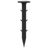 vidaXL Ground Pegs 500 pcs Black &Oslash;3 x 11 cm Plastic