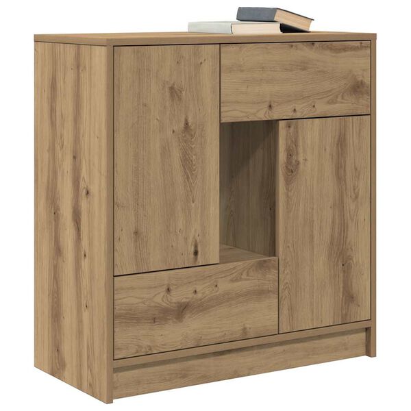 vidaXL Sideboard with Drawers and Doors Artisan Oak 70.5x34x74.5 cm