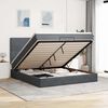 vidaXL Ottoman Bed with Mattresses Dark Grey 180x200cm Velvet