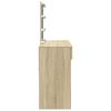 vidaXL Dressing Table with LED Sonoma Oak 100x40x130 cm