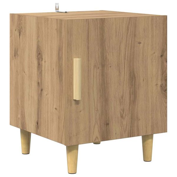 vidaXL Bedside Cabinet Artisan Oak 40 x 40 x 50 cm Engineered Wood