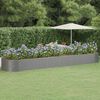vidaXL Garden Raised Bed Powder-coated Steel 584x140x68 cm Grey