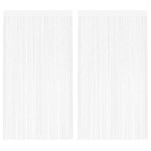 vidaXL String Curtains 2 pcs 100x250 cm White