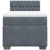 vidaXL Box Spring Bed with Mattress Dark Grey 90x190 cm Velvet
