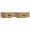 vidaXL Wall-Mounted Bedside Cabinet 2 pcs Artisan Oak Engineered Wood