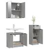 vidaXL 3 Piece Bathroom Cabinet Set Grey Sonoma Engineered Wood