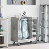 vidaXL Golf Cabinet with Wheel Plain Concrete Grey 90 x 45 x 98 cm