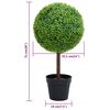 vidaXL Artificial Boxwood Plant with Pot Ball Shaped Green 71 cm