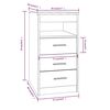 vidaXL Drawer Cabinet Grey Sonoma 40x50x76 cm Engineered Wood