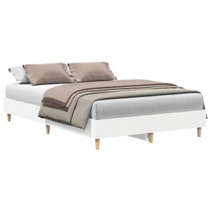 vidaXL Bed Frame No Mattress White 120x190 cm Small Double Engineered Wood