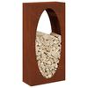 vidaXL Firewood Rack 50x23x100 cm Weathering Steel