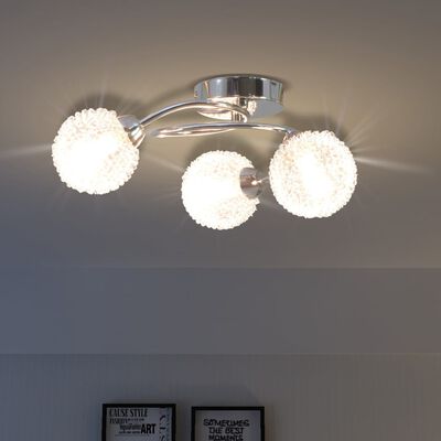 vidaXL Ceiling Lamp with 3 LED Bulbs G9 120 W