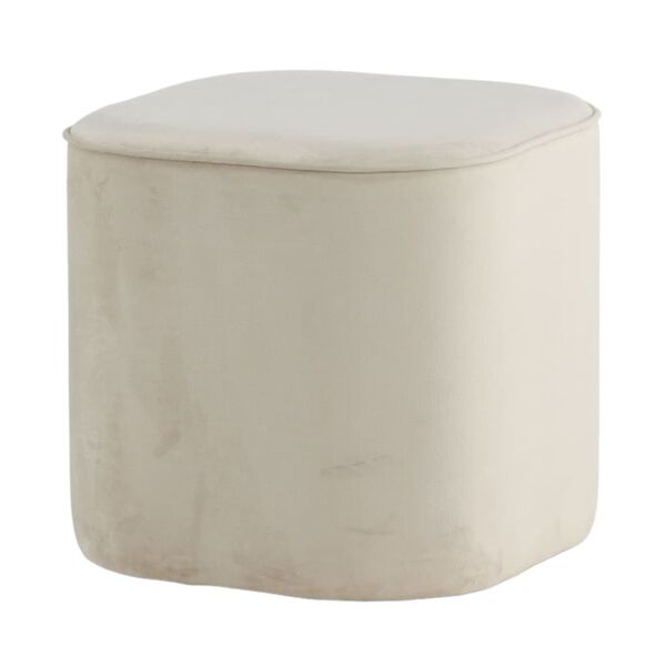 Venture Home Pouffe Piff 44x44x41 cm Velvet White