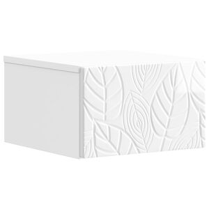 vidaXL Wall-Mounted Side Table High Gloss White 34.5 x 33 x 20 cm