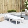 vidaXL Garden Sofa Bench Extendable White Solid Wood Pine