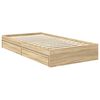 vidaXL Storage Bed with Drawer Sonoma Oak 90 x 190 cm Engineered Wood