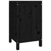 vidaXL Laundry Box Black 44x44x76 cm Solid Wood Pine