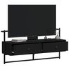 vidaXL TV Cabinet Wall-mounted Black 100.5x30x51 cm Engineered Wood