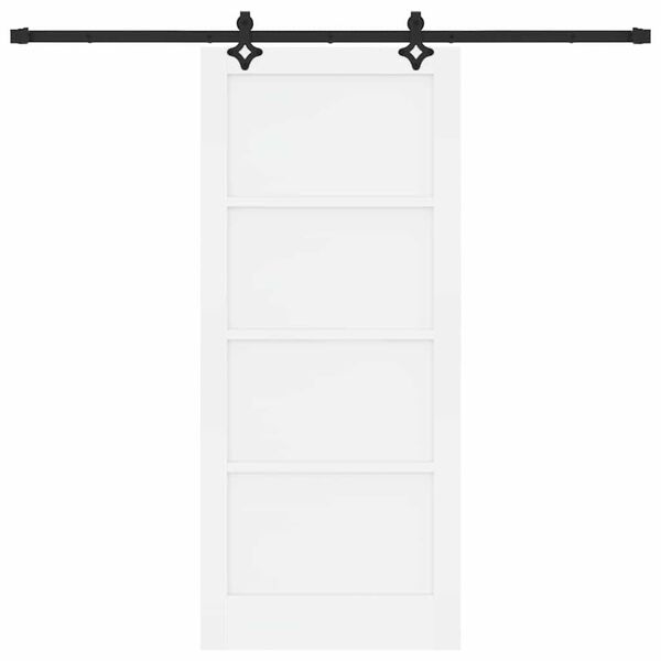vidaXL Sliding Door ORKDAL White 86 x 198.5 cm Solid Pine Wood