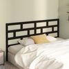 vidaXL Bed Headboard Black 206x4x100 cm Solid Wood Pine