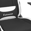 vidaXL Swivel Gaming Chair with Footrest Black and White Fabric