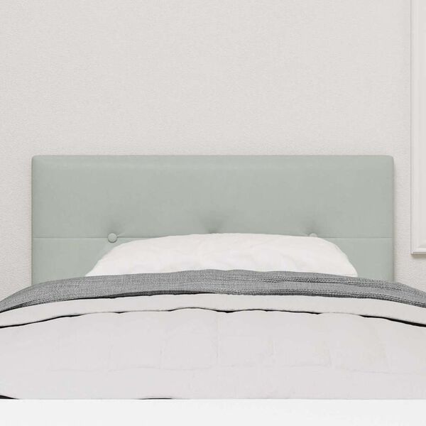 vidaXL Headboard with Headboard Light Grey 90 cm Faux Leather