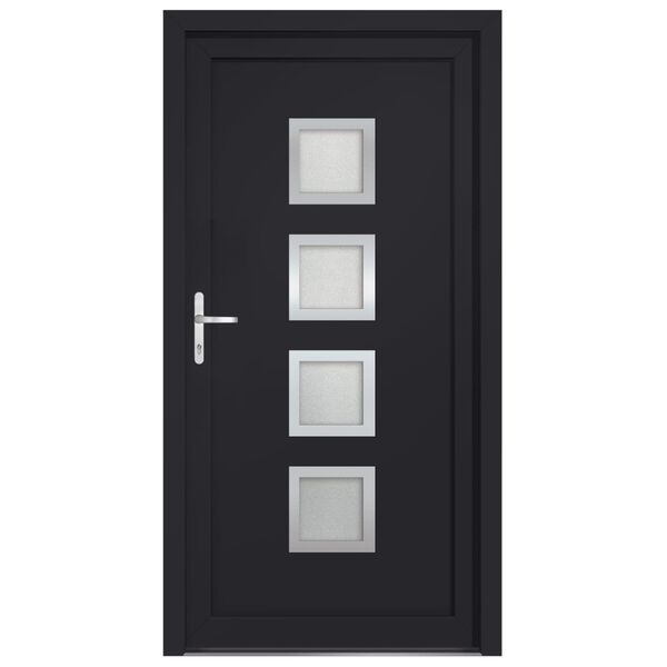 vidaXL Front Door Anthracite 98x200 cm PVC