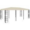 vidaXL Gazebo | Cream and Black | Polyester, Steel | Large | Durable | Gazebo