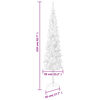 vidaXL Slim Christmas Tree White 210 cm