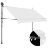 vidaXL Manual Retractable Awning with LED 300 cm Cream