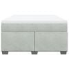 vidaXL Box Spring Bed with Mattress Light Grey 140x200 cm Velvet