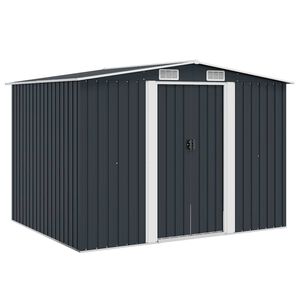 vidaXL Garden Storage Shed Anthracite Steel 257x205x178 cm