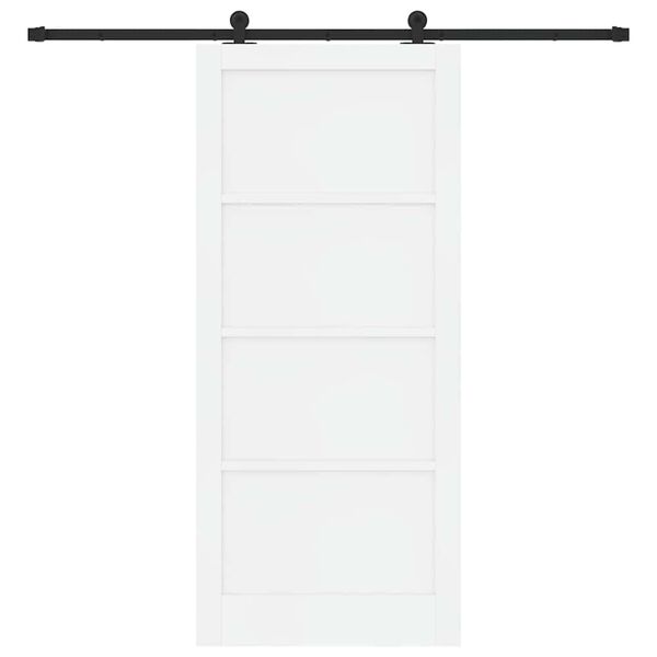 vidaXL Sliding Door ORKDAL White 93 x 211 cm Solid Pine Wood