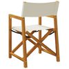 vidaXL Folding Director Chairs 2 pcs Cream White Fabric