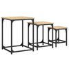 vidaXL Nesting Coffee Tables 3 pcs Sonoma Oak Engineered Wood