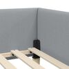 vidaXL Corner Bed Frame with Headboard Light Grey 80 x 200 cm Fabric