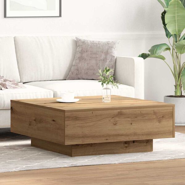 vidaXL Coffee Table Artisan Oak 80 x 80 x 31 cm