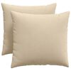 vidaXL Sofa Pillows 2 pcs Cream 50 x 50 cm Fabric